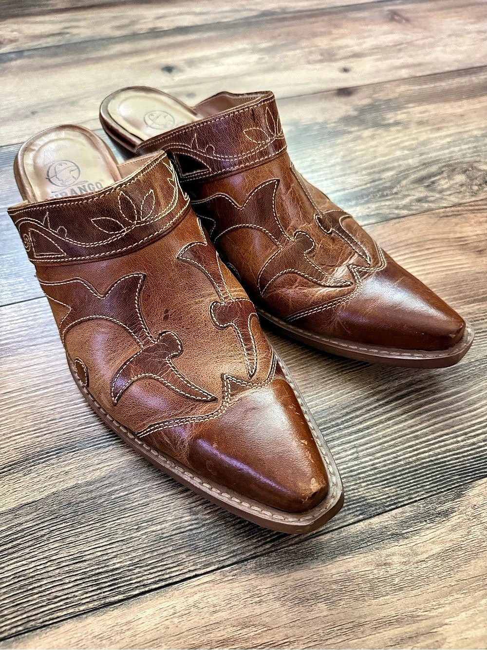 Durango RD 4001 Western Leather Mules Brown US 10 B